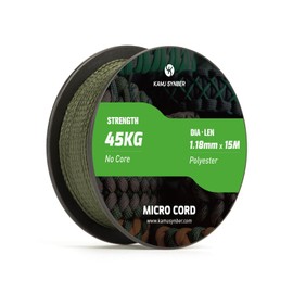 Kamu Synber Micro Cord 1.18mm Paracord Schnur Seil 15m Spule für Armband, Hundehalsband, Handwerk, DIY | Tragkraft 45kg | Armeegrün