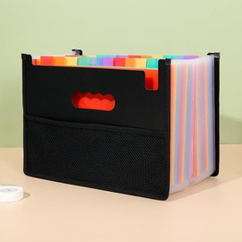 Organizador de archivos de acordeón Nvzi-b, 25 bolsillos, carpeta expandible de archivos, organizador de recibos de impuestos de facturas de papel... 