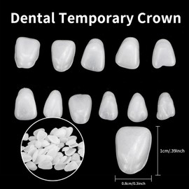 100 Pieces A1 Color Dental Temporary Crown Veneers Tooth Repair Kit Replacements for Missing Broken Tooth Fake Teeth Orthodontics Care (A1)