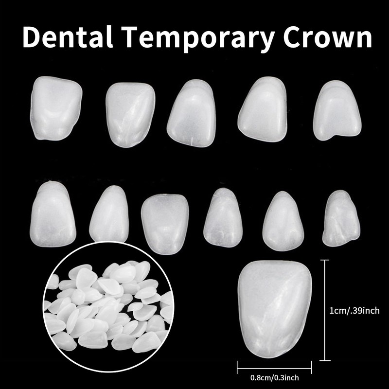 100 Pieces A1 Color Dental Temporary Crown Veneers Tooth Repair