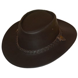 Black Jungle Sorrento Leather Western Hat Made of Best Full Leather, brown