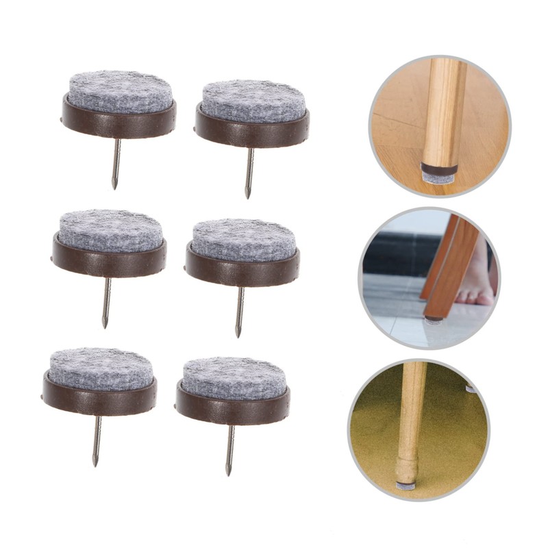 IWOWHERO 50Pcs Screw Felt Pads for Furniture Non Slip Floor