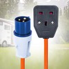 Status 16A Site Plug to 1 Way UK Socket, 20cm