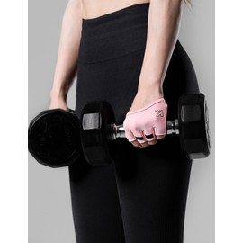 KUTOOK Gym Gloves for Men Women Non-Slip Breathable Fitness Gloves for Artistic Gymnastics Dumbbells Bodybuilding and Weight Lifting, Pink, L