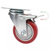 Sound Town 4 Pack 4” Swivel Wheels with Red Polyurethane