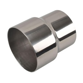 BATONECO OD 3 Inch to OD 3.5 Inch Exhaust Pipe to Component Pipe Adapter Reducer 3" OD to 3.5" OD Polished Stainless Steel 4" Overall Length