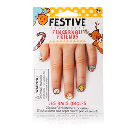 Fingernail Friends Nail Stickers Nail Art for Children, Festive Holiday (50 Stickers)