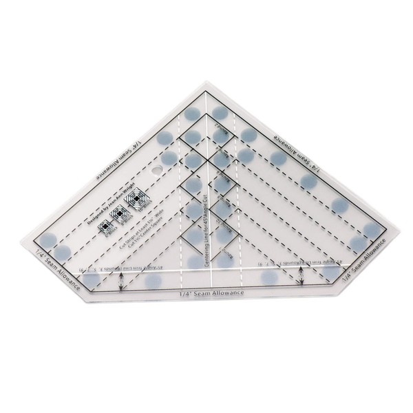 Creative Grids Pineapple Trim Tool, Transparent Acrylic Precise Scale Quilting