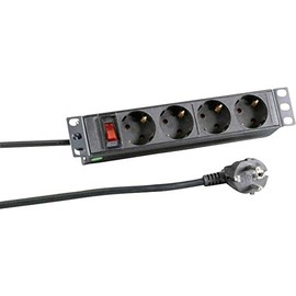 EFB-Elektronik EK631DE.11 Inch Network Cabinet Power Strip with 2 Metal Brackets for 10