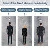 BRIGHT SHOWERS Brass Shower Arm Extender for Rain and Handheld