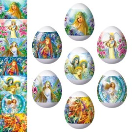 Lot of 2 * 7 Easter Egg Decoration Thermo Heat Shrink Sleeve Wraps Pysanka for 14 Easter Eggs