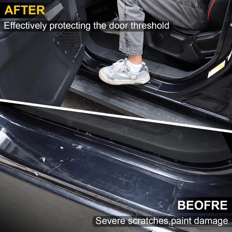 AUFER Door Sill Guards Edge Entry Guards Protectors for Ford