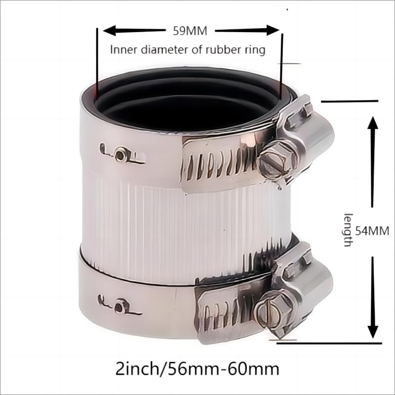Flexible pipe Coupling with Stainless Steel Clamps.Pipe Connector for PVC