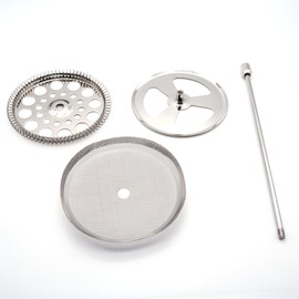 5-piece Stainless Steel French Press Brewing Set Replacement Kit,Stainless Steel 34 oz French Press Filter Replacement Parts for 1000ML French Press