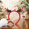 Caiguoer Christmas Headband Antlers Headband Flower Pineal Headband for Women