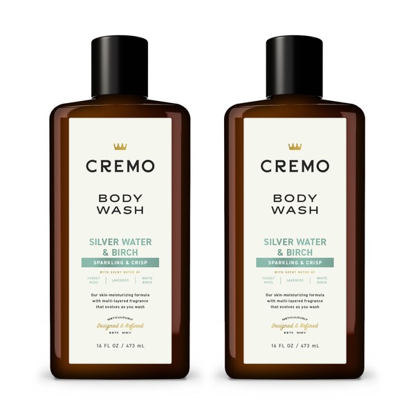 Cremo Rich-Lathering Silver Water & Birch Body Wash, A Revitalizing