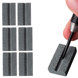 SHENGYIG 6 Stück Dart Schleifstein, V-Nut Schleifstein für Dartspitzen, Graues Dartzubehör, Ideal zum Schärfen von Steeldartspitzen