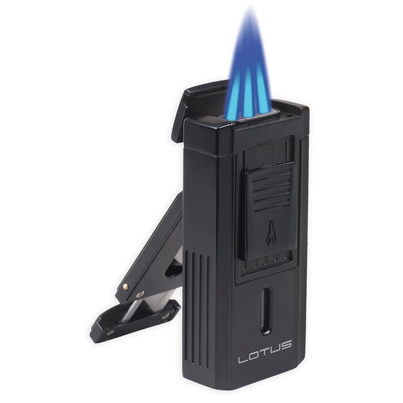 Lotus Duke V Cigar Lighter with Triple Pinpoint Wind-Resistant Torch