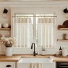 jinchan Linen Pinch Pleated Kitchen Curtains 36 Inch 2 Panels,