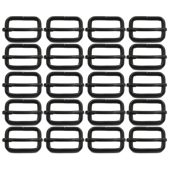 BIKICOCO Metal Slide Adjuster Buckle Tri-Glides with Movable Center Bar,