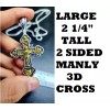 Fashion Jewelry Large CROSS ANGEL ST MICHAEL PROTECT Pendant on