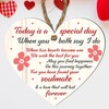 Mr and Mrs Wedding Gift Wooden Heart Plaque - Bride