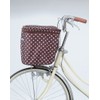 Kawadomi Seisakusho KW-541BR Bicycle, 2-tier Front Basket Cover, Brown Dot