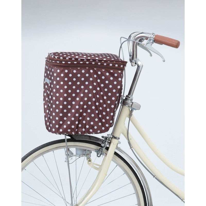 Kawadomi Seisakusho KW-541BR Bicycle, 2-tier Front Basket Cover, Brown Dot