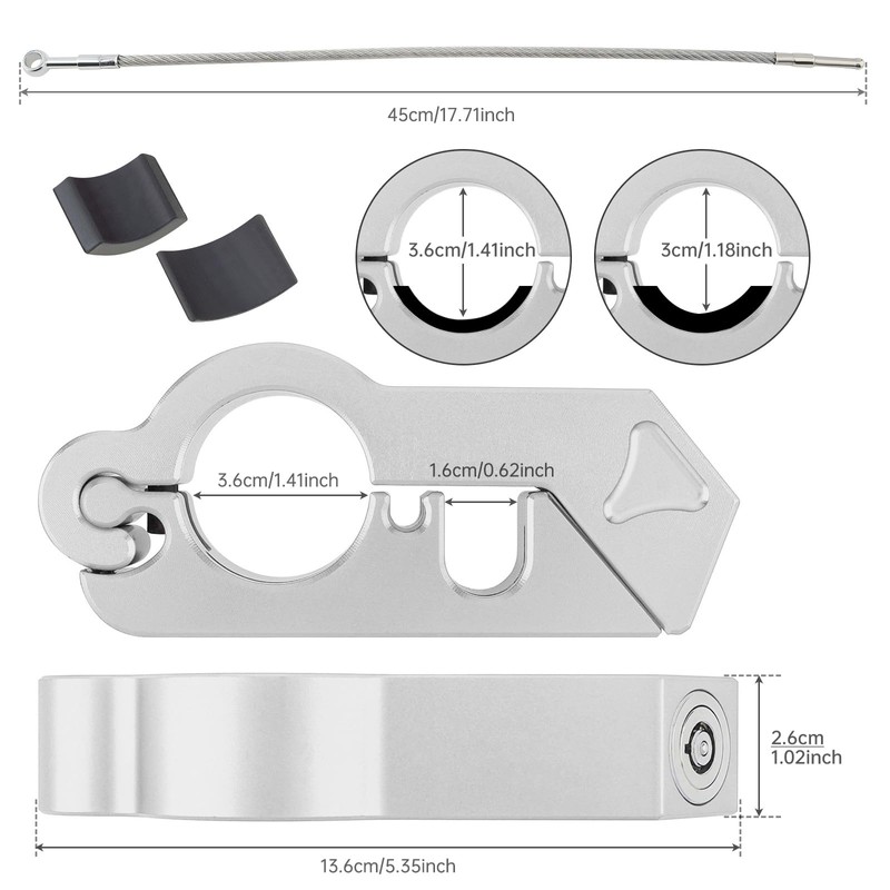 Windance Heavy Duty Solid Handlebar Lock + Helmet Combo Lock