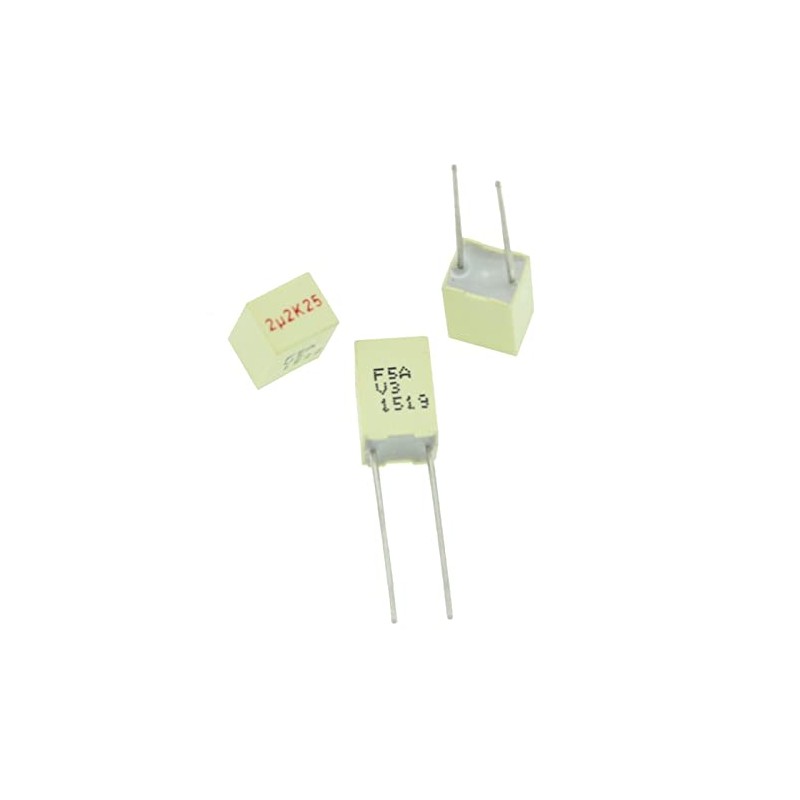 20x MKT-Capacitor rad. 2,2µF 25V DC ; 5mm ; F5AHC4220ZAA7K