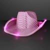 FlashingBlinkyLights Pink Sequin Light Up LED Cowboy Hat