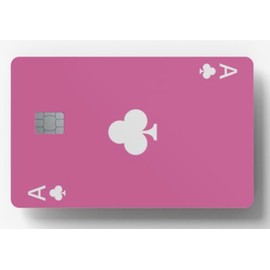 WORKIRAN Playing Ace Pink Card Sticker | Transportation, Key Card, Debit Card, Credit Card Sticker | Covering & Personalizing Bank Card | No Bubble, Slim, Waterproof Card Cover