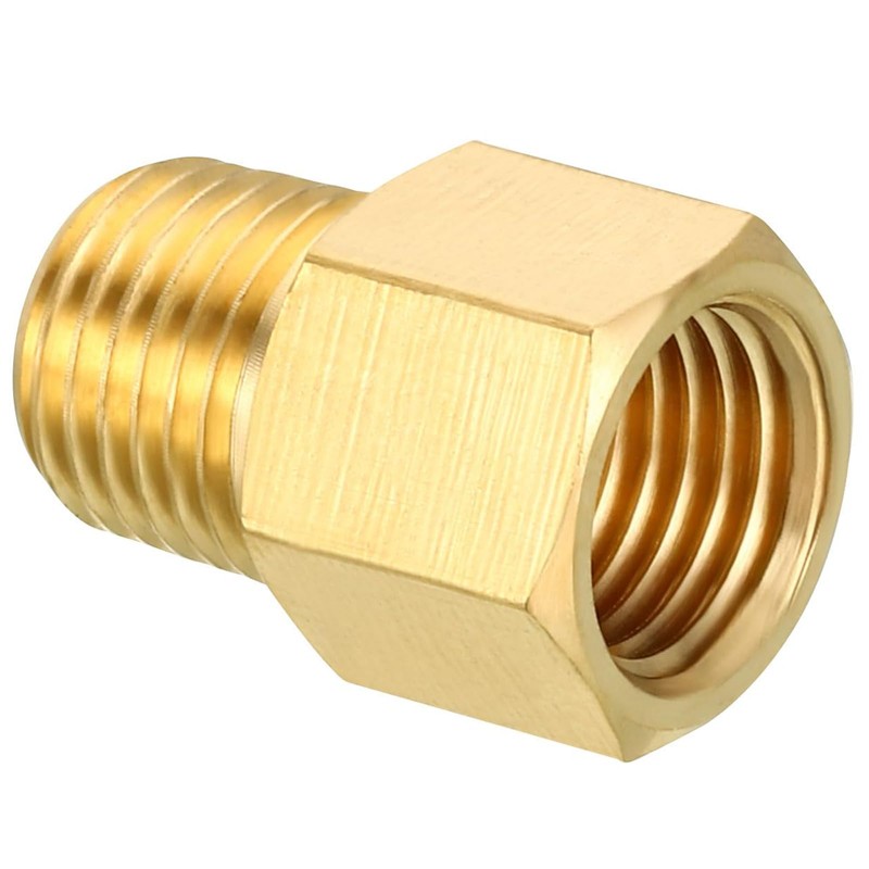 TA-VIGOR 2Pcs Reducer Adapter, 1/4 NPT x 1/4 NPT Brass