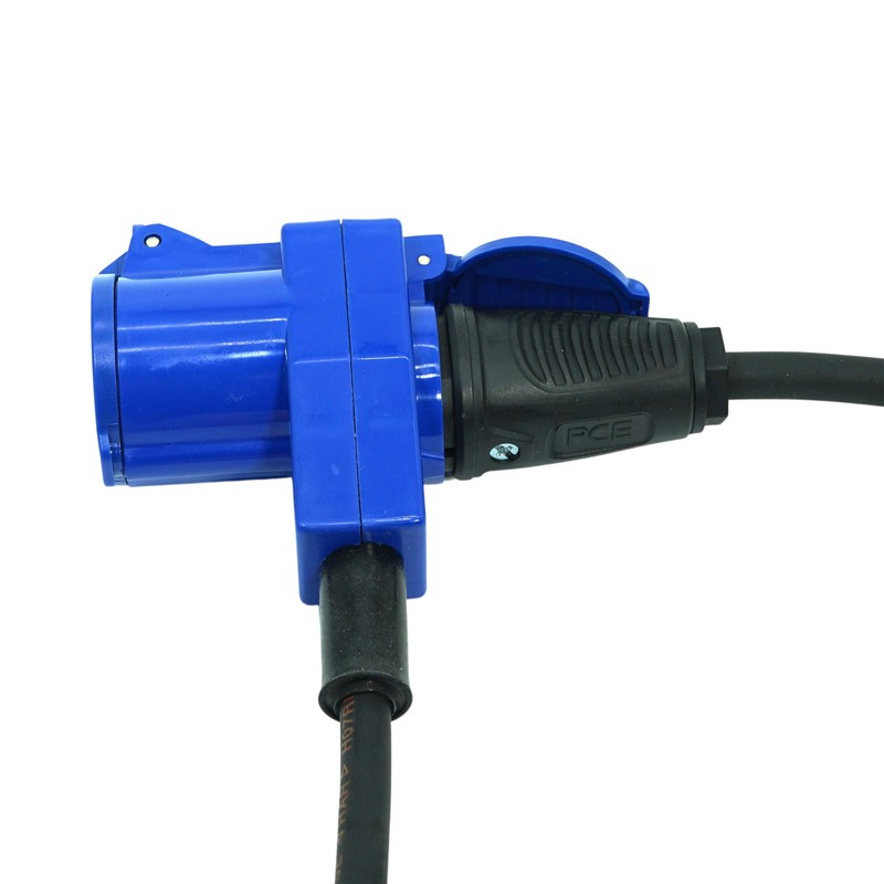 Event-Kabel&more – CEE-Camping-Verlängerungskabel 3x1,5mm² mit CEE-Stecker & Winkelkupplung mit integrierter