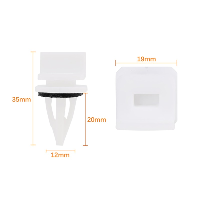 uxcell 20pcs Plastic Rivet Bumper Fender Fastener Clips Retainer for