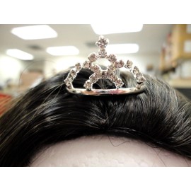 CHARMED Girls Rhinestone Princess Hair Clip Wedding Crown Comb Tiara Mini CH09-114