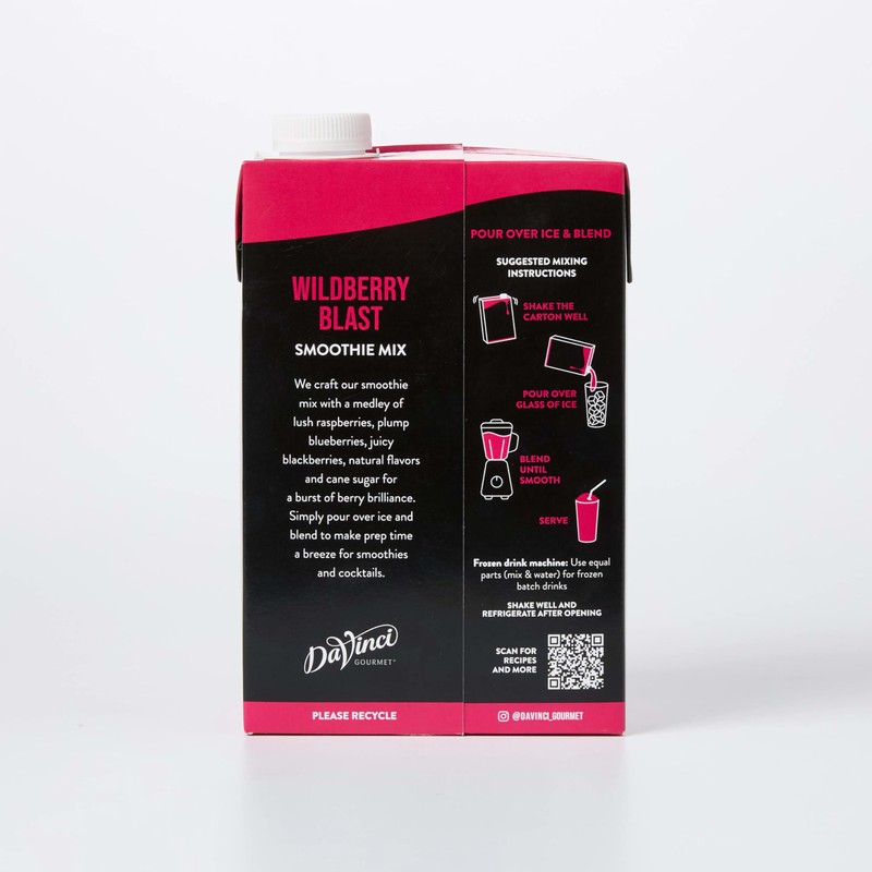 DaVinci Gourmet Wildberry Blast Smoothie, 48 Fluid Ounces (Pack of