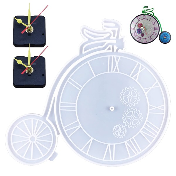 Woohome Clock Resin Molds, DIY Wall Clock Epoxy Resin Molds