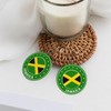 Jamaica Flag Faux Leather Earrings For Women