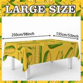 GZBJMYGS Farm Tablecloth Ripe Corn Waterproof Yellow Table Covers Decorations for Farmhouse Picnic Home Kitchen Dinner Banquet Fall Harvest Party Supplies Favor