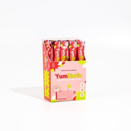 Herbaland YumBiotic Powder Stick - Vegan, 2 Billion CFU of probiotics & 520mg of prebiotics per Stick, Strawberry Shake, Lemon Clementine (1 x Strawberry Shake Yumbiotic Box, Strawberry Shake)