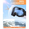 OutdoorMaster Tit Kids Ski Goggles OTG Snowboard Goggles with 100%