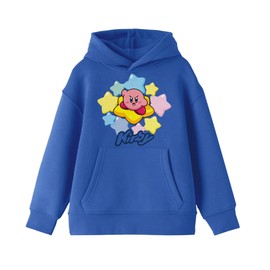 Bioworld Kirby Warp Star Ride Youth Royal Blue Sweatshirt