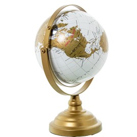 Globo Terraceo 23562 Blanco C/Pie Metal Dorado 19 x 16 x 28 cm