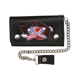 Allstate Leather Men's AL3293 Biker wallet One Size Black