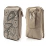 DFV mobile - Multi-Functional Vertical Stripes Nylon Pouch Bag case