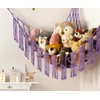 Stuffed Animal Hammock Corner with LED Light - Toy Storage