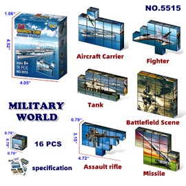 Magnetic Blocks Magic Magnetic 3D Puzzle Cubes, 16 Pcs Children's Magnetic BlocksEducational Toys and Stress Relief Fidget Toys for Kids Adults (5515)