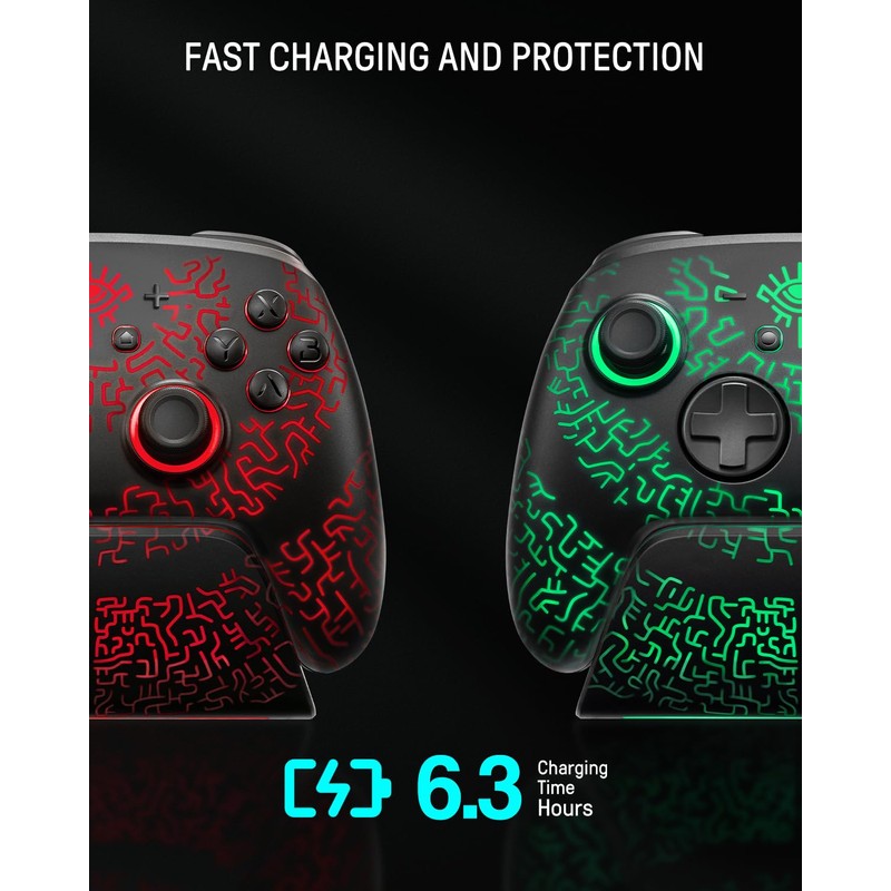 Hall Effect Switch 2 Pro Controller with Charging Dock, Switch