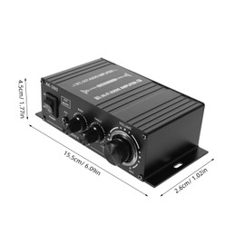 Zerodeko 12V Compact Mini Amplifier for Motorcycle and Computer Portable HiFi Power Amplifier for Reliable Audio Quality Flexible Use for Car Home and Voice Amplification